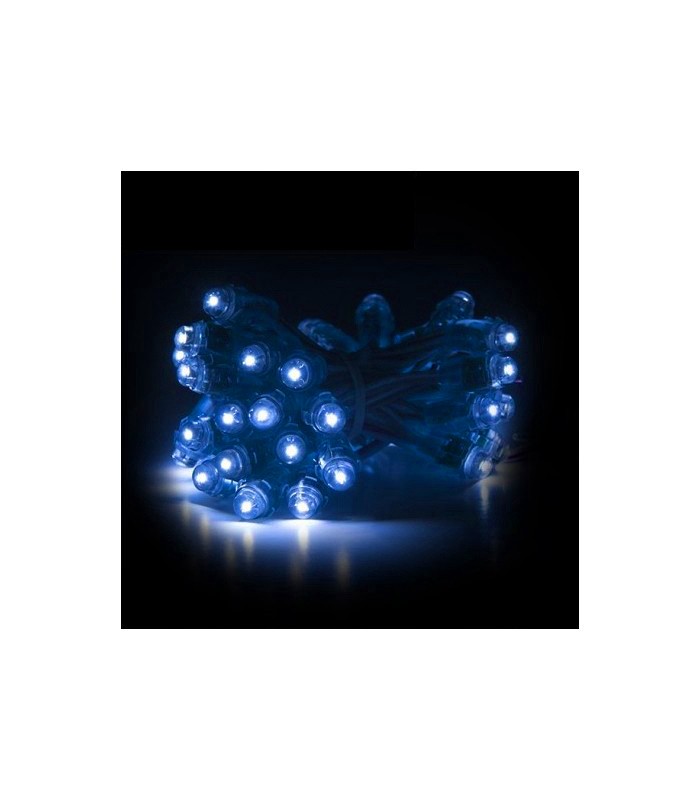 Pixel Led Azul 12mm 0.1W 2LM 5V Epistar IP68 (Cadena 50 Uds.)