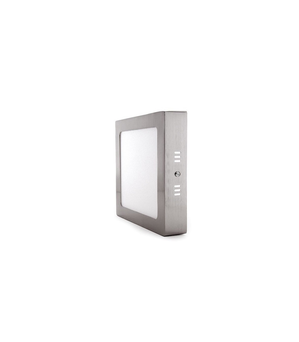 Plafón Led Superficie 12W 960LM IP44 Cuadrado Níquel