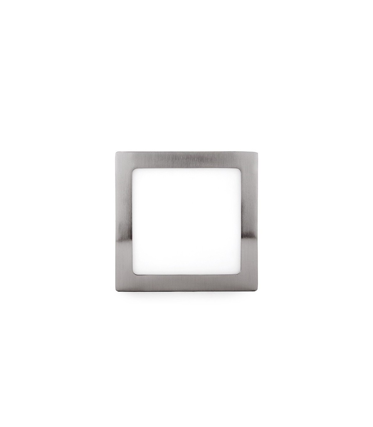 Plafón Led Superficie 12W 960LM IP44 Cuadrado Níquel