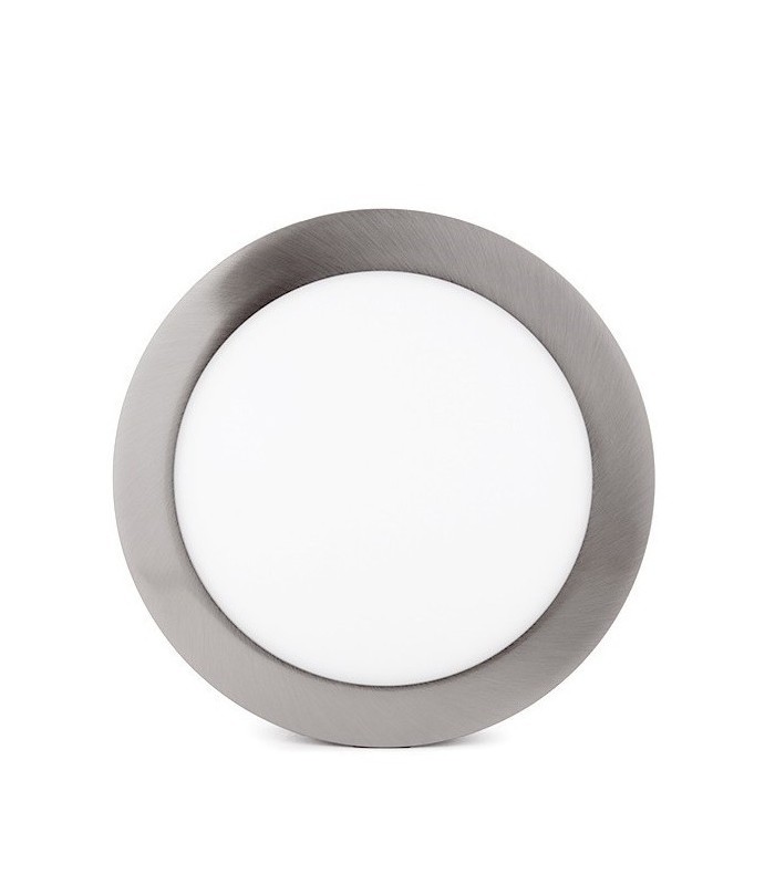 Plafón Led Superficie 12W 960LM IP44 Redondo Níquel
