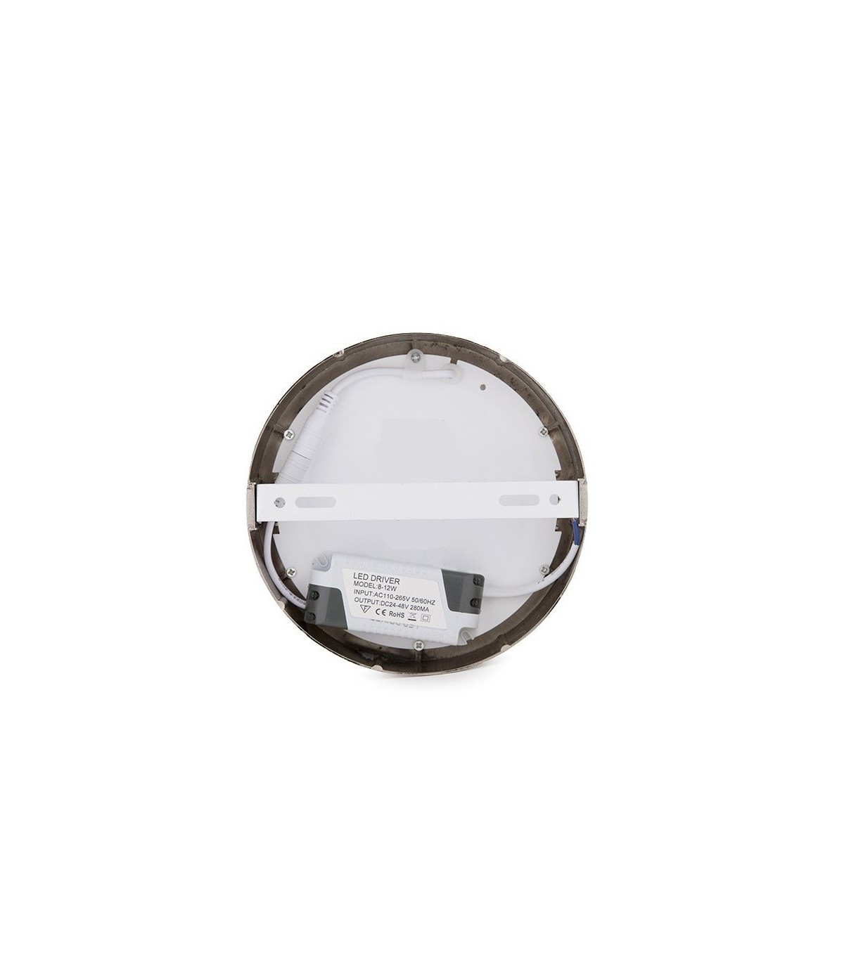 Plafón Led Superficie 12W 960LM IP44 Redondo Níquel
