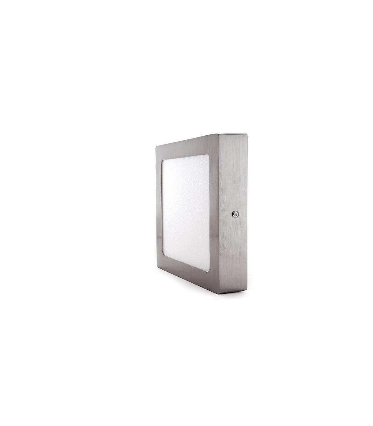 Plafón Superficie Led 18W 1440LM IP44 Cuadrado Níquel