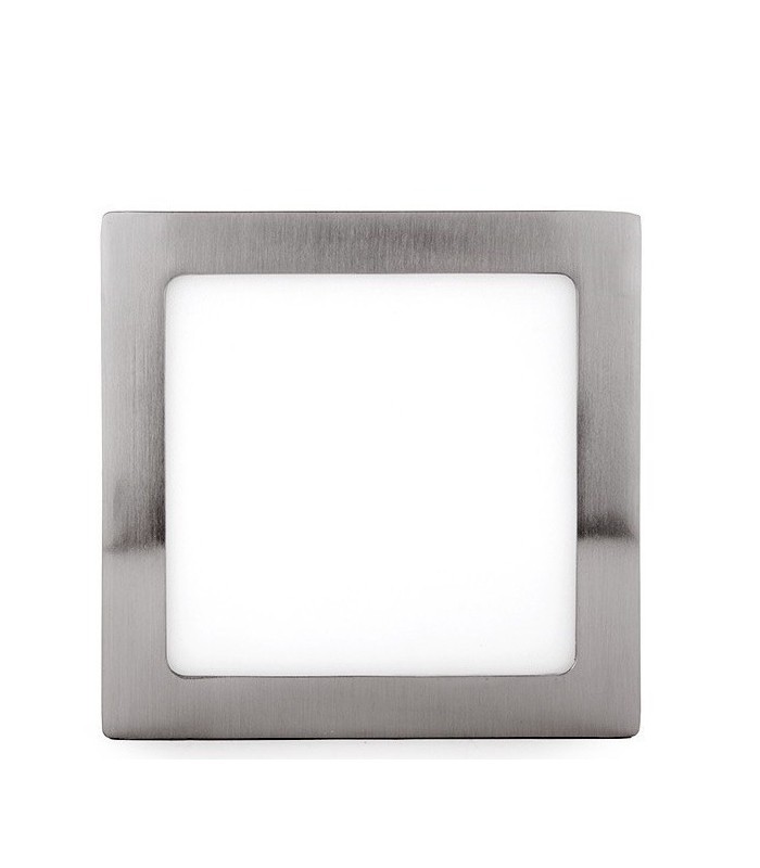 Plafón Superficie Led 18W 1440LM IP44 Cuadrado Níquel