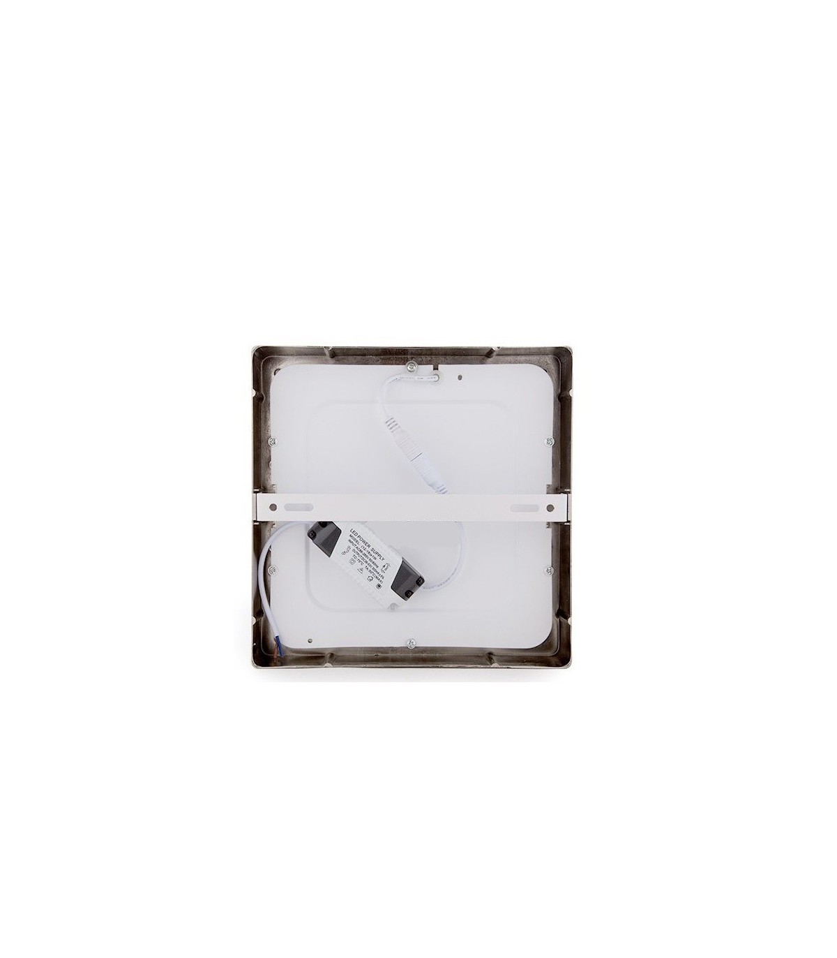 Plafón Superficie Led 18W 1440LM IP44 Cuadrado Níquel