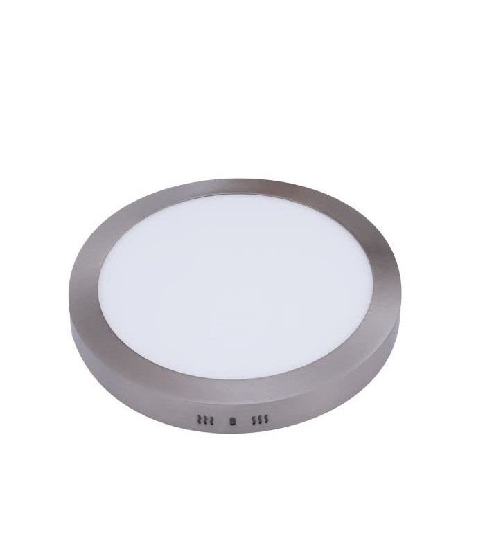 Plafón Led Superficie 24W 1920LM IP44 Redondo Níquel
