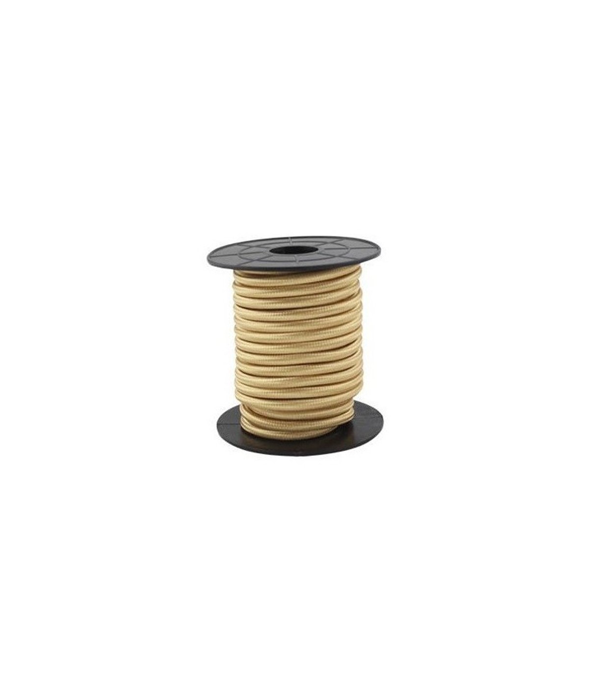 Cable Textil Dorado 2x0.75mm - Bobina 10m