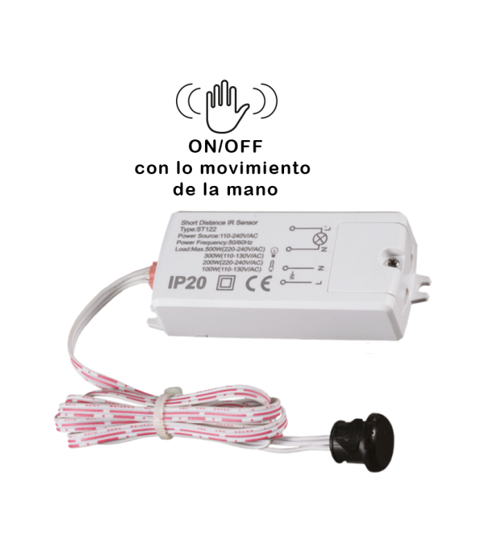 Sensor De Movimiento De Mano Por Infrarrojos (On/Off)