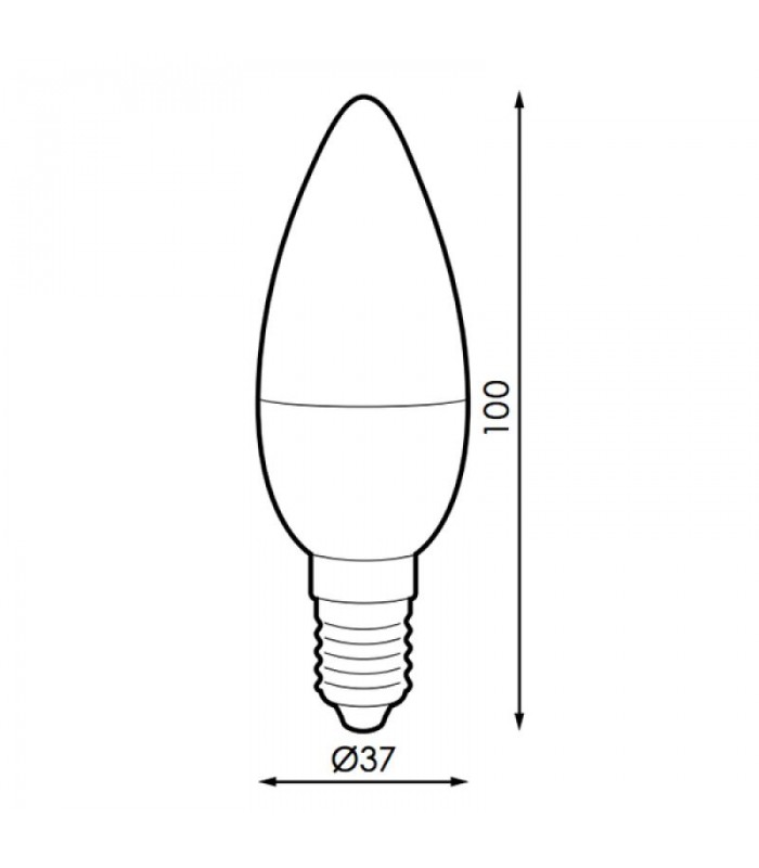Bombilla Led Vela 6W 500Lm 270º E14