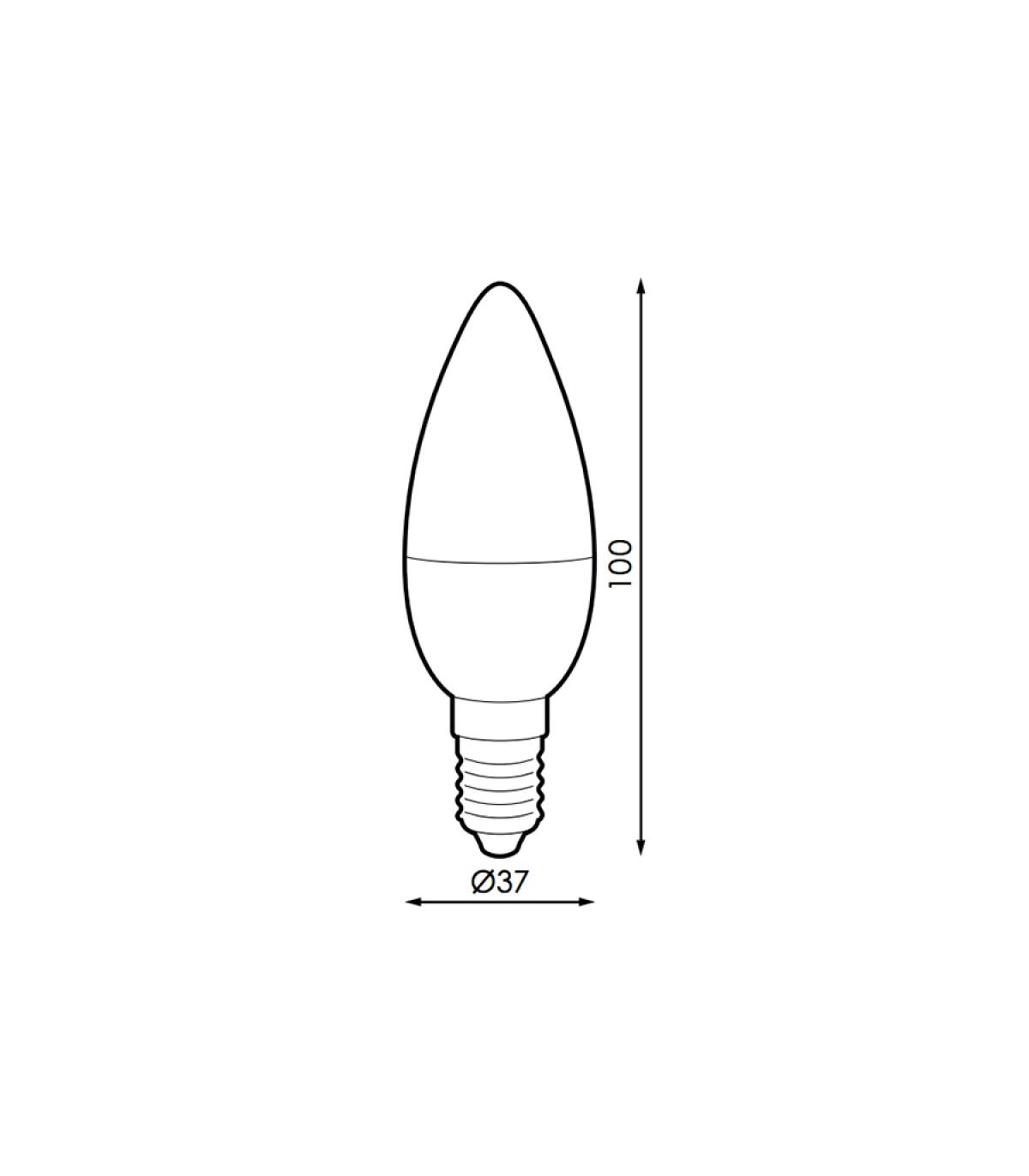 Bombilla Led Vela 6W 500Lm 270º E14