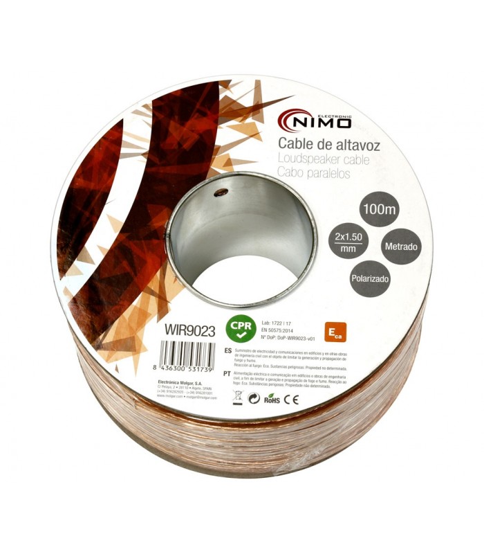 Cable Altavoz Paralelo Transparente Polarizado 2x1.5mm Metro