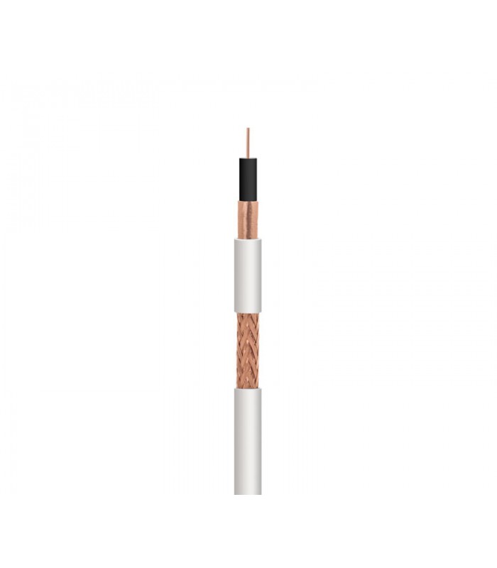 Cable Coaxial Antena Blanco RG-6 -Metro-