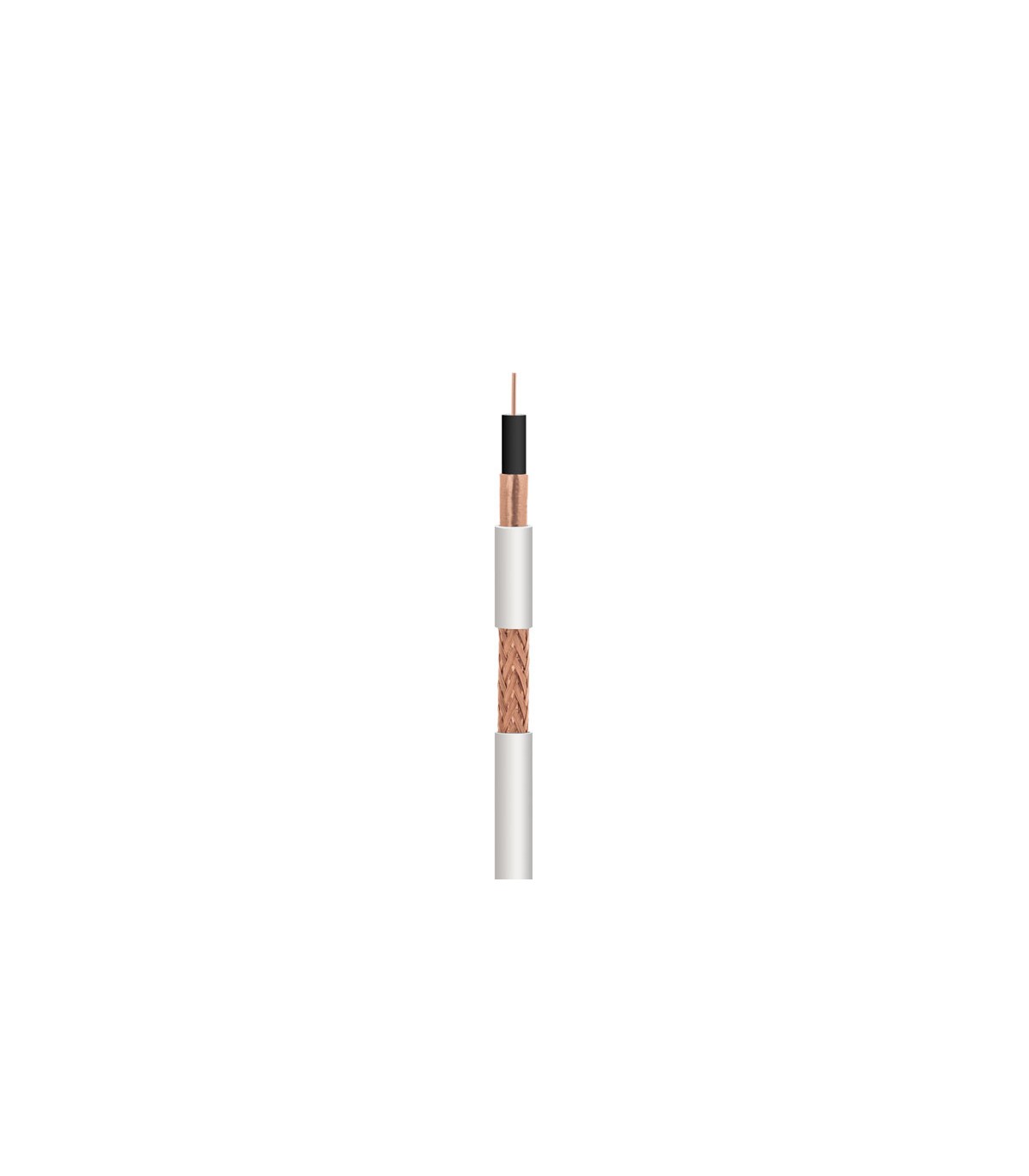 Cable Coaxial Antena Blanco RG-6 -Metro-