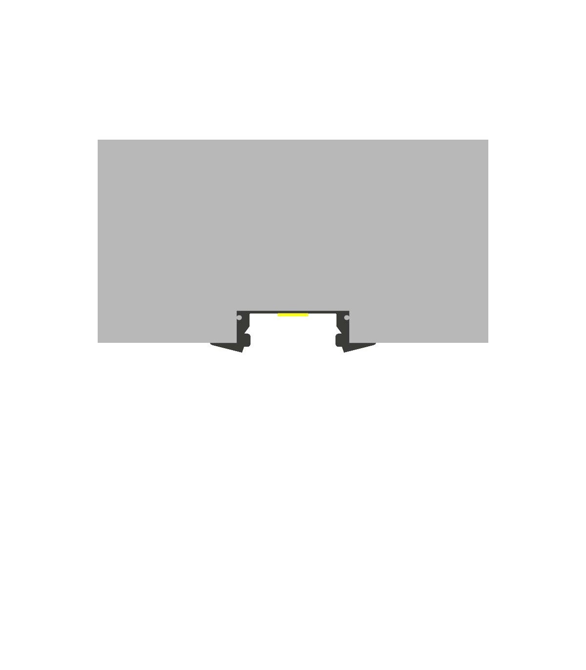 Perfil Aluminio SUB Empotrar -2 Metros-