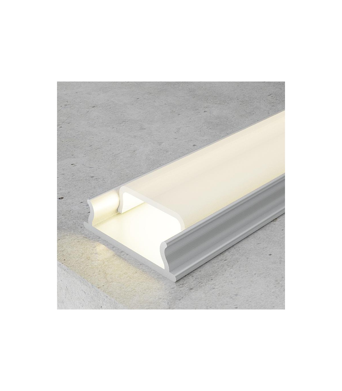 Perfil Aluminio FLEXIBLE Superficie -2 Metros-