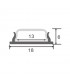 Perfil Aluminio FLEXIBLE Superficie -2 Metros-