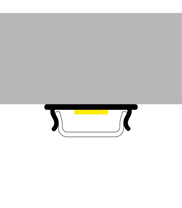 Perfil Aluminio FLEXIBLE Superficie -2 Metros-