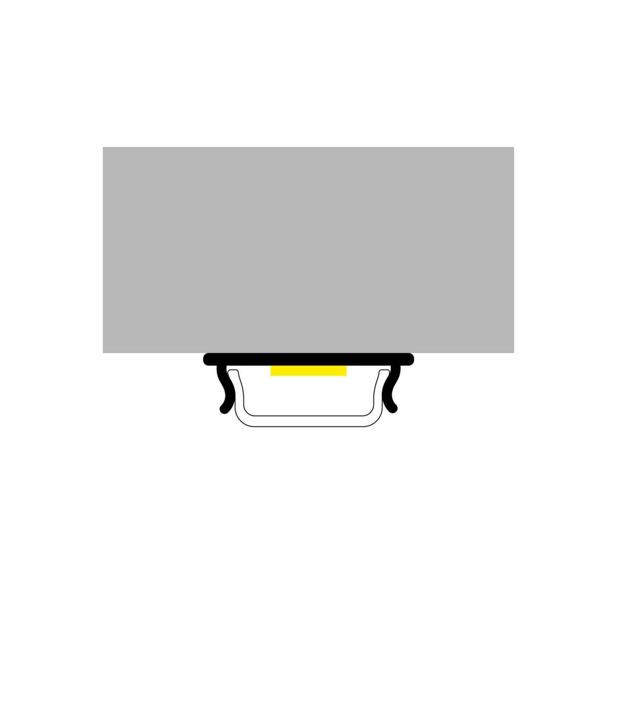 Perfil Aluminio FLEXIBLE Superficie -2 Metros-