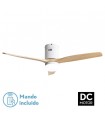 Ventilador de Techo AGUILON DC Blanco 20W 2450LM 3 Aspas Haya CCT
