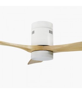 Ventilador White Energy DC Blanco 18W 1500Lm 3 Aspas Haya CCT