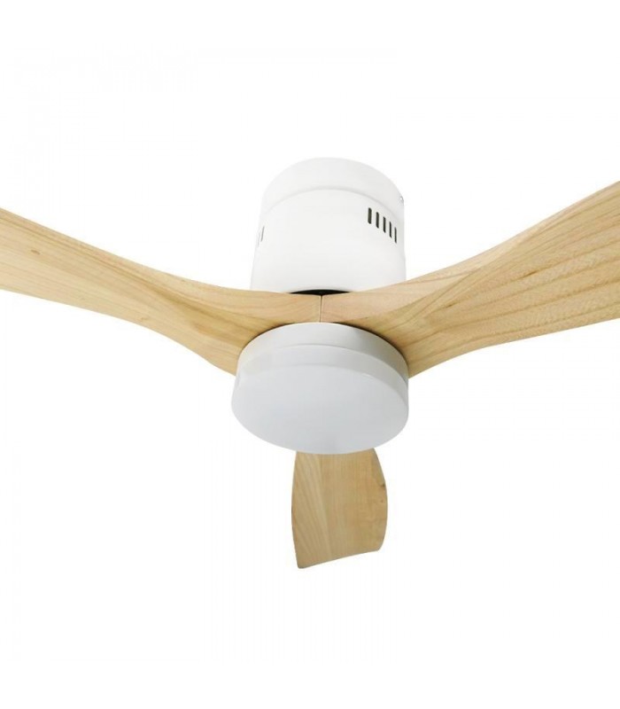 Ventilador White Energy DC Blanco 18W 1500Lm 3 Aspas Haya CCT