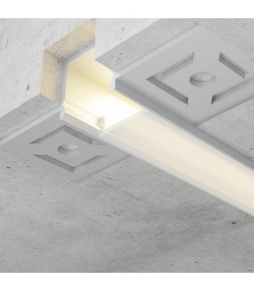 Perfil Aluminio CROW Empotrar Obra -2 Metros-