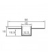 Perfil Aluminio CROW Empotrar Obra -2 Metros-
