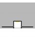 Perfil Aluminio CROW Empotrar Obra -2 Metros-