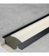 Perfil Aluminio SUB Lacado Negro Empotrar -2 Metros-