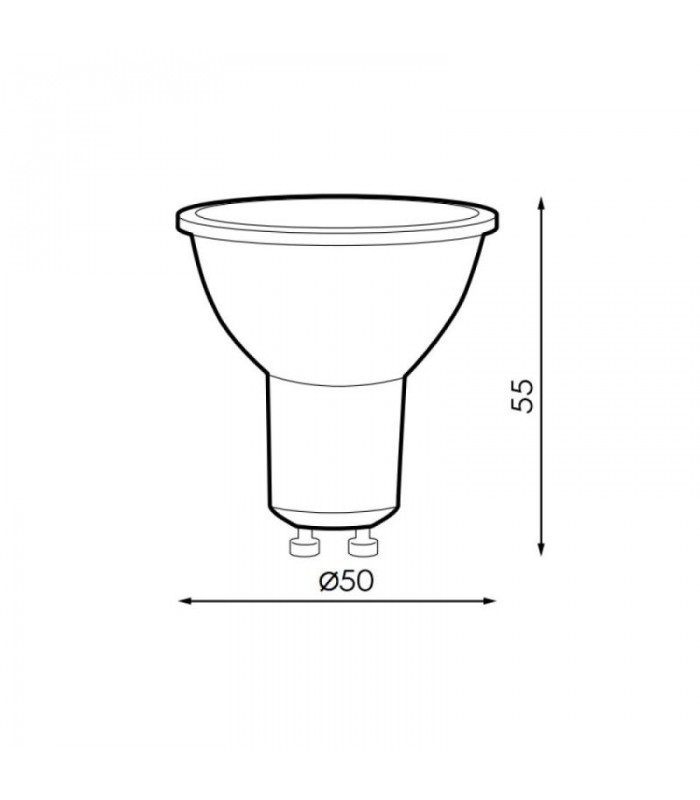 Dicroica Led GU10 6W 480Lm 38º Regulable