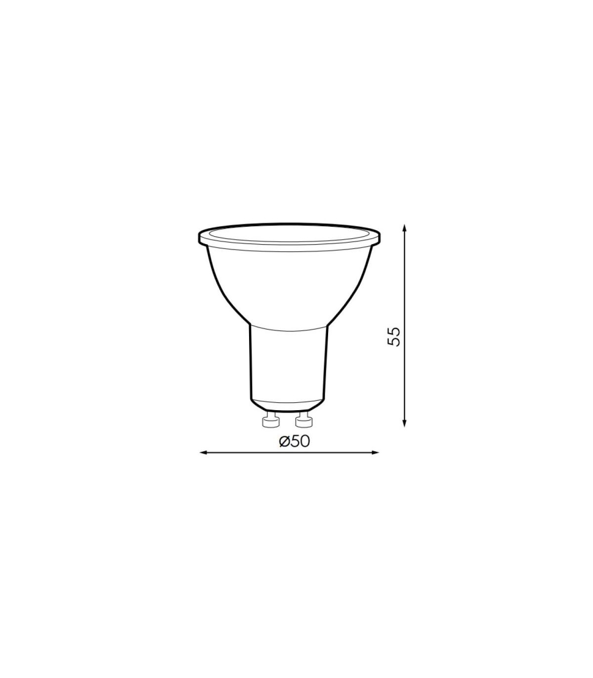 Dicroica Led GU10 6W 480Lm 38º Regulable