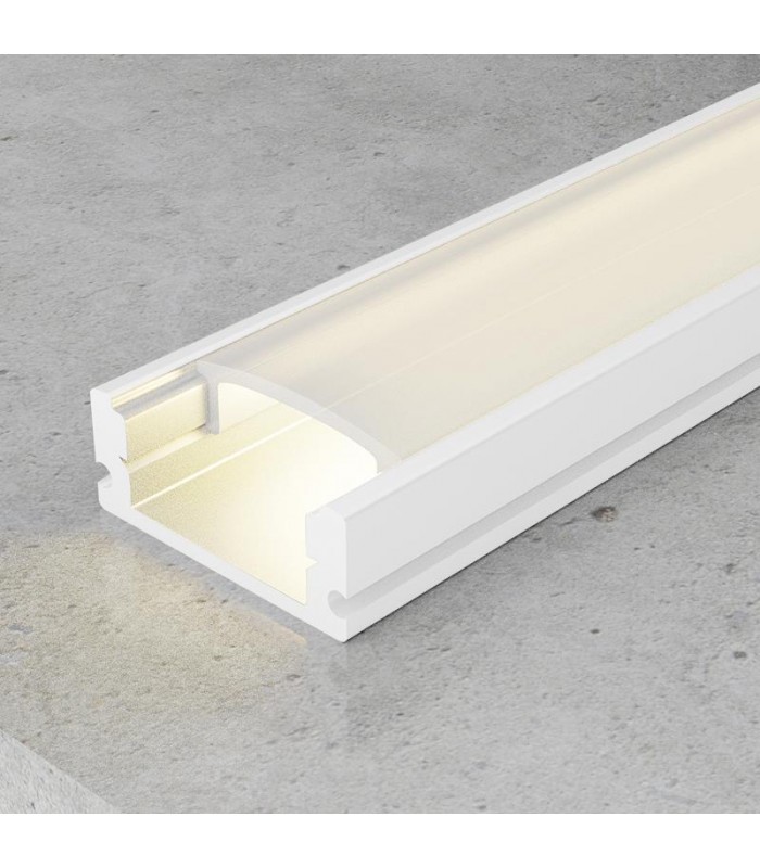 Perfil Aluminio SID Lacado Blanco Superficie -2 Metros-