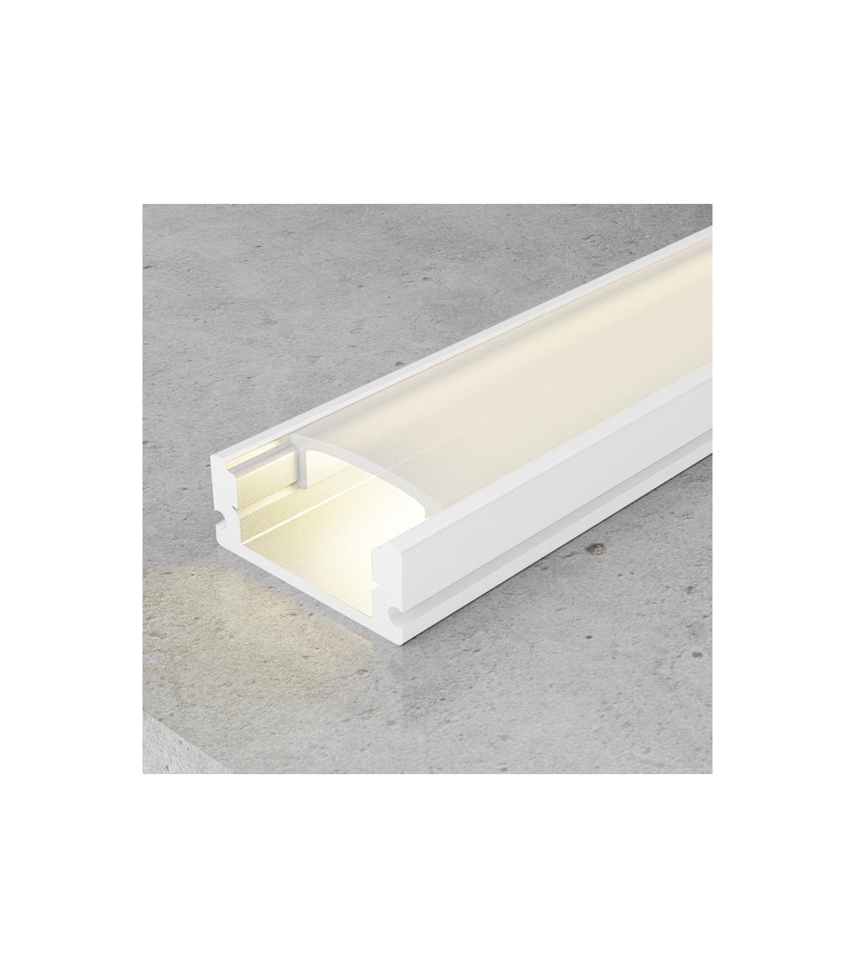 Perfil Aluminio SID Lacado Blanco Superficie -2 Metros-
