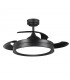 Ventilador Black Yeray II DC 36W 2800Lm 4 Aspas Negro CCT