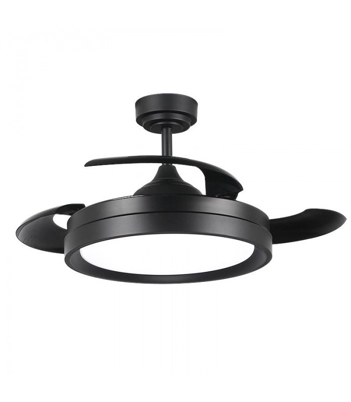 Ventilador Black Yeray II DC 36W 2800Lm 4 Aspas Negro CCT
