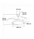 Ventilador Black Yeray II DC 36W 2800Lm 4 Aspas Negro CCT