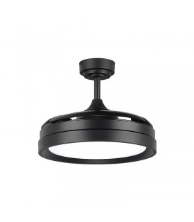 Ventilador Black Yeray II DC 36W 2800Lm 4 Aspas Negro CCT