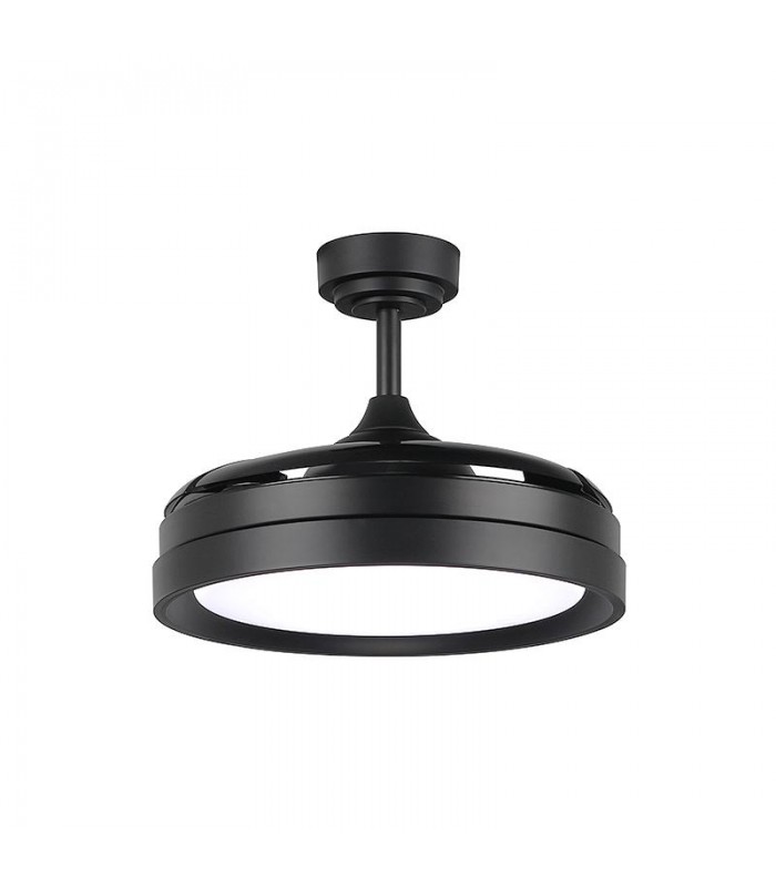 Ventilador Black Yeray II DC 36W 2800Lm 4 Aspas Negro CCT