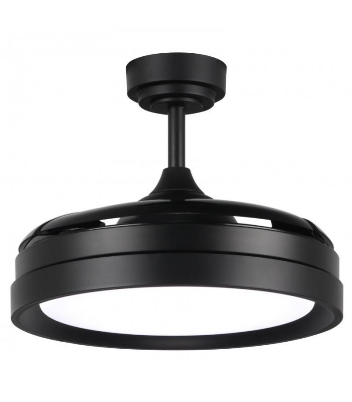 Ventilador Black Yeray II DC 36W 2800Lm 4 Aspas Negro CCT