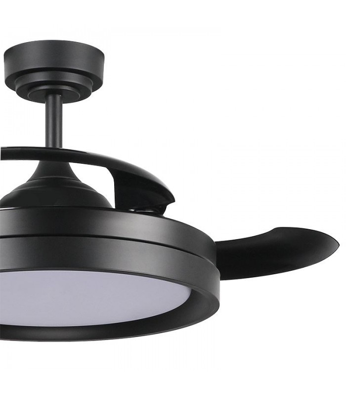 Ventilador Black Yeray II DC 36W 2800Lm 4 Aspas Negro CCT