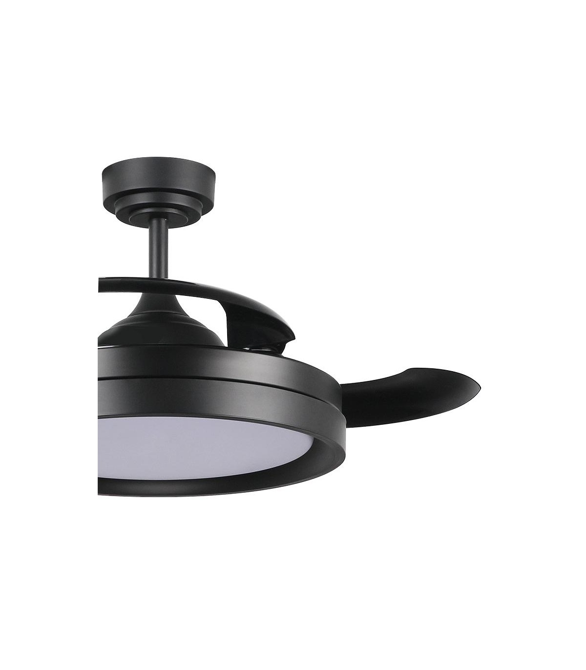 Ventilador Black Yeray II DC 36W 2800Lm 4 Aspas Negro CCT