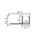 Perfil Aluminio OPE Empotrar Obra -2 Metros-