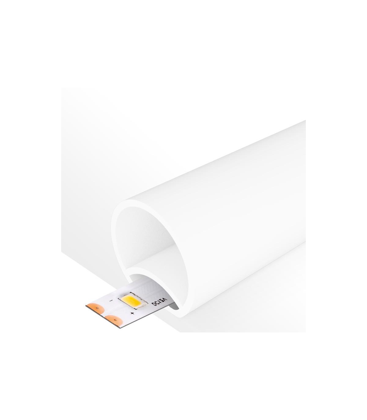 Funda de Silicona Cilindre 20X20 Para Tiras Led -20 Metros-