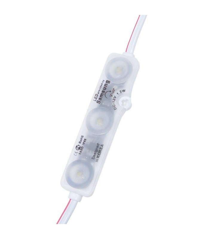 Cadena 20 Módulos 3 Led 1.2W 135Lm 160º 12VDC IP68