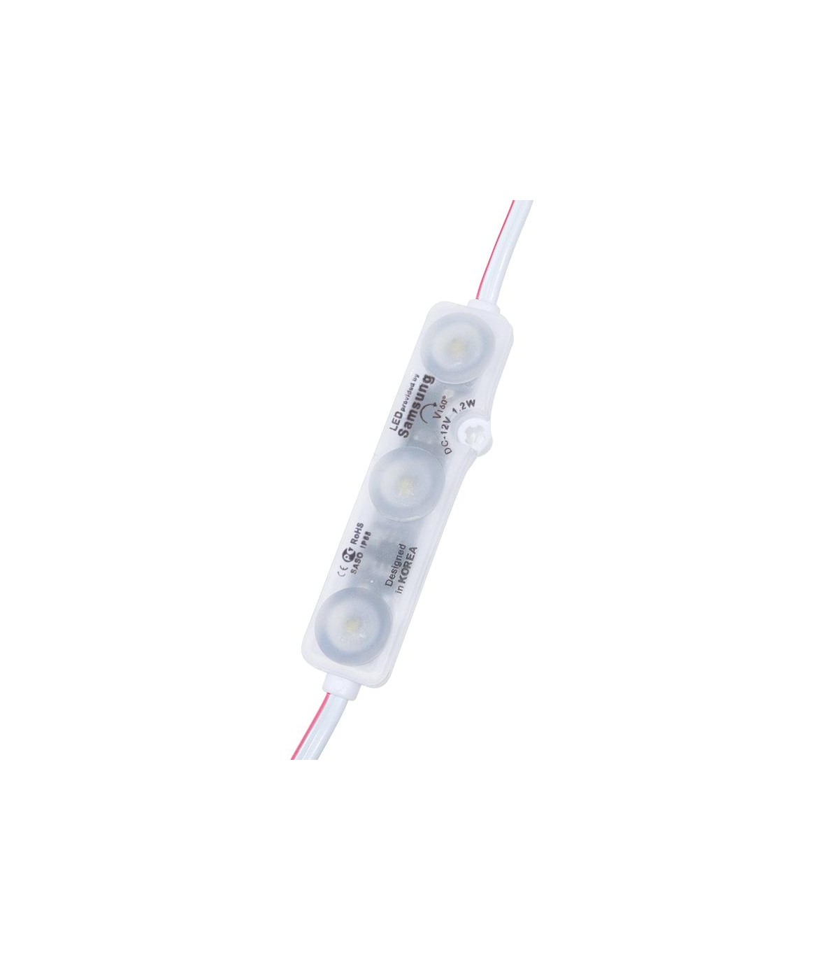 Cadena 20 Módulos 3 Led 1.2W 135Lm 160º 12VDC IP68