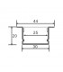 Perfil Aluminio OREB Empotrar -2 Metros-