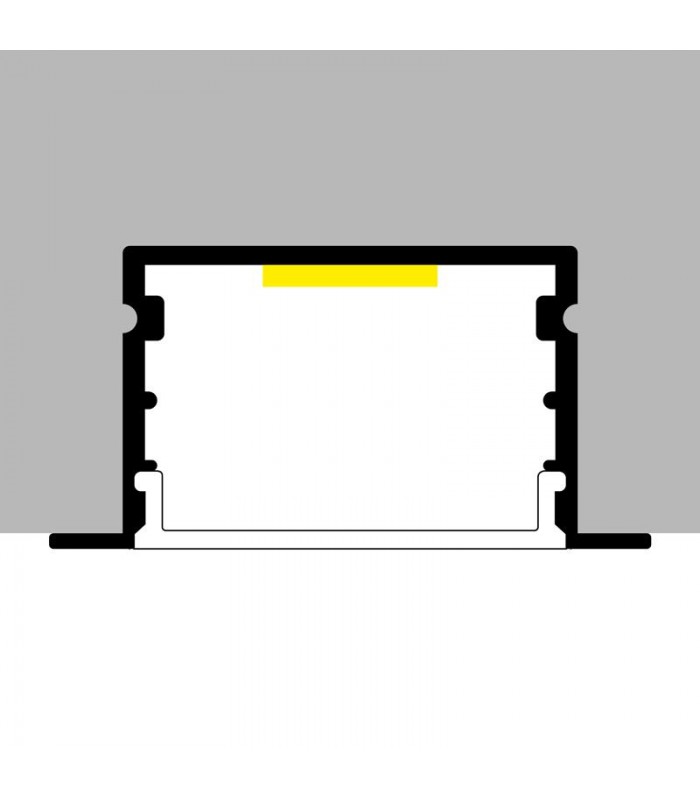 Perfil Aluminio OREB Empotrar -2 Metros-