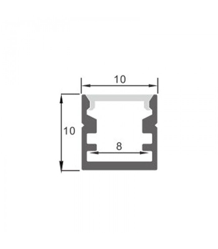Perfil Aluminio NANO Superficie -2 Metros-