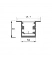 Perfil Aluminio YORET Empotrar -2 Metros-
