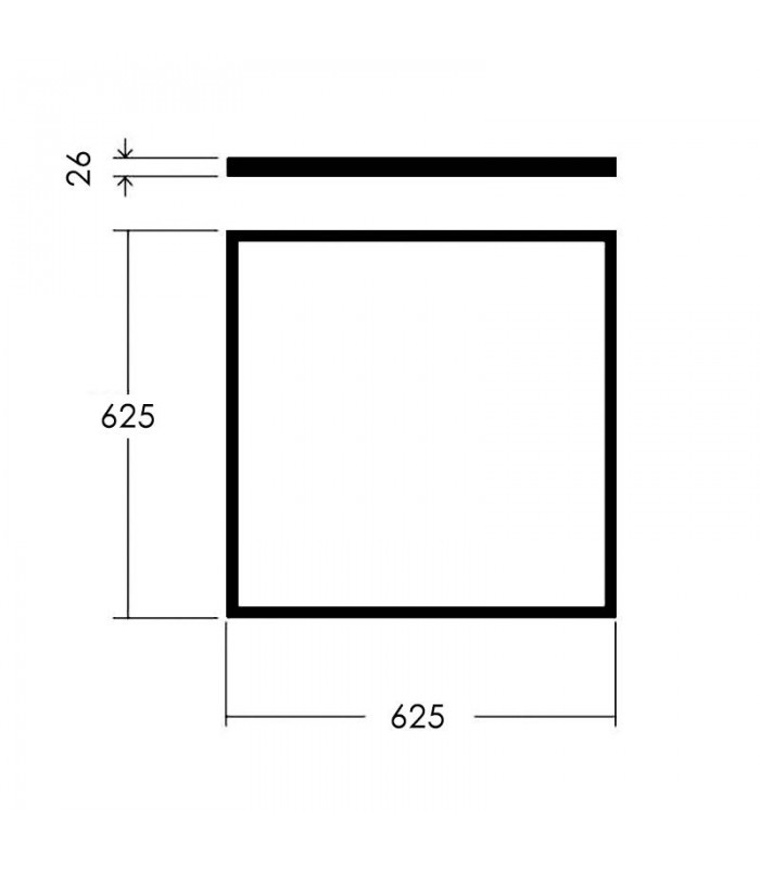 Marco para Empotrar Panel 60x60cm Blanco
