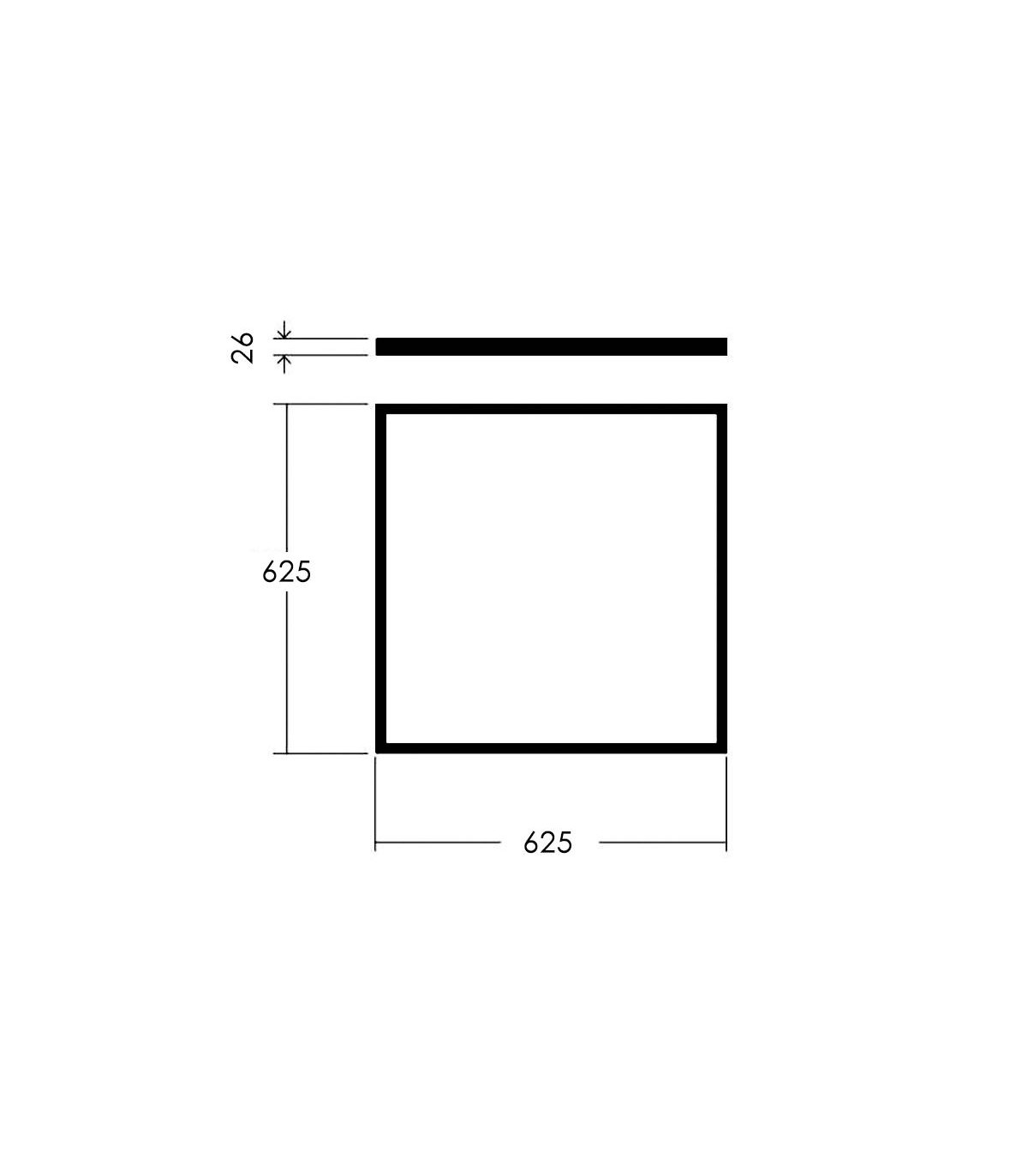 Marco para Empotrar Panel 60x60cm Blanco